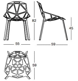 Magis Chair One sedia - dimensioni