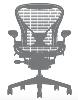 Herman Miller Aeron sedia ufficio direzionale ergonomica - dimensioni