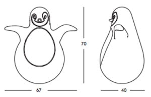 Magis Pingy pinguino - dimensioni