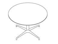 Herman Miller Civic tavolo tondo - dimensioni