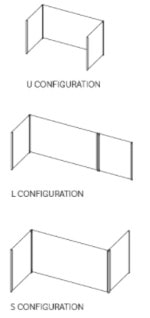 Pedrali-Toa Folding Screen pannellio divisorio - dimensioni