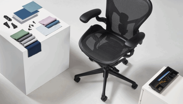 Nuova sedia Aeron nella colorazione Onyx, in vendita online sullo shop Della Chiara