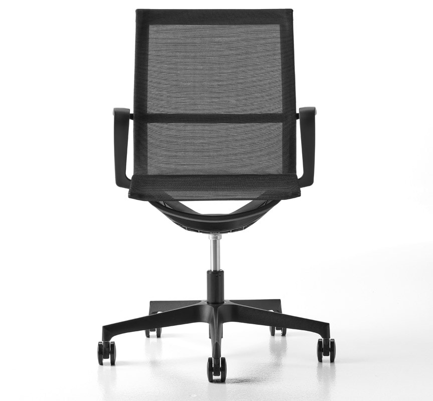 Della Chiara New Chair sedia per riunioni in rete nera - gallery