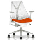 Herman-Miller Sayl sedia ufficio Olympic arancio schienale bianco - in pronta consegna