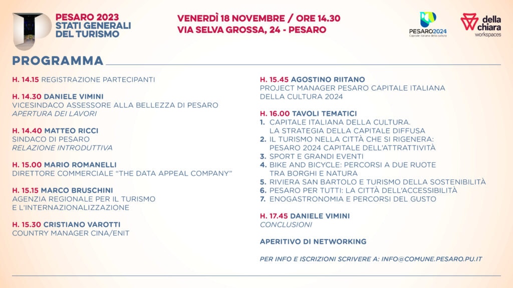 Programma Stati Generali del Turismo Pesaro