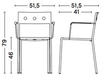 Hay-Balcony-ArmChair-sedia-outdoor-con-braccioli-dimensioni