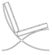 Knoll-Barcelona-Chair-Classic-poltrona-imbottita-in-pelle-dimensioni