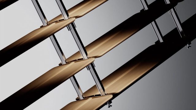 UniFor Bokhus Snohetta Sistema Scaffali Biblioteche dettaglio aggancio mensole installazione interna showroom milano 3