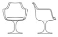 Knoll-Tulip-Arm-Chair-poltroncina-girevole-saarinen-dimensioni