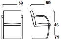 Knoll-Flat-Bar-Brno-Chair-sedia-cantilever-struttura-piatta-dimensioni