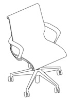 Herman Miller Setu Refresh sedia riunioni girevole ergonomica ruote dimensioni