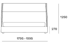 Poliform Chloe letto matrimoniale - dimensioni