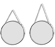 Poliform Drop specchio a parete rotondo - dimensioni