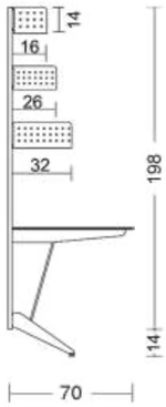 Rexite Trieste libreria modulare componibile composizione 6 - dimensioni