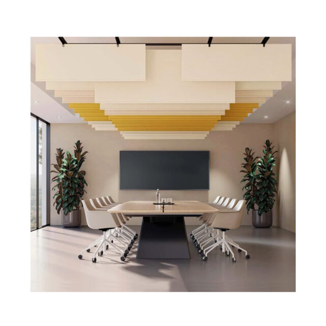 Caimi-Snowsound-Up-sistema-fonoassorbente-soffitto-isolamento-acustico-configurabile