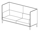 Unifor Lounge System divano con schienale alto - dimensioni