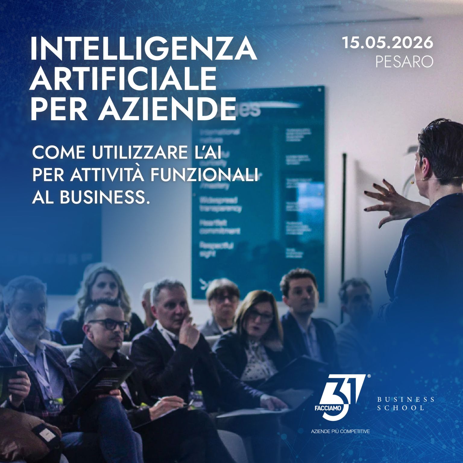 Locandina Evento Facciamo31 AI Forum Della Chiara Workspaces
