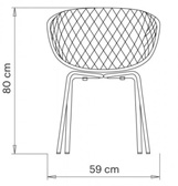 et al. Unik-al 594AL poltroncina per aree break e spazi contract - dimensioni
