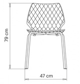 et al. Uni-al 550AL sedia per aree break e spazi contract - dimensioni