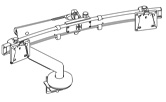 Herman Miller Flo X Dual braccio portamonitor multischermo per ufficio shop online Herman Miller Flo X Dual braccio portamonitor multischermo per ufficio - dimensioni
