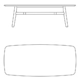 Poliform Curve tavolo di design con piano in marmo e struttura legno massello dimensioni shop online Poliform Curve tavolo di design con piano in marmo e struttura legno massello - dimensioni